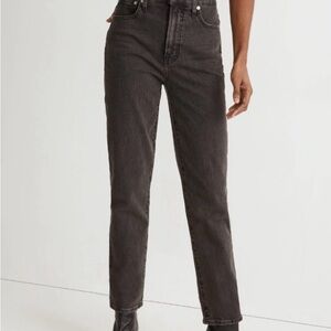Madewell Perfect Vintage Black Straight Leg Jeans